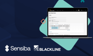 Blackline bank reconciliation on a laptop
